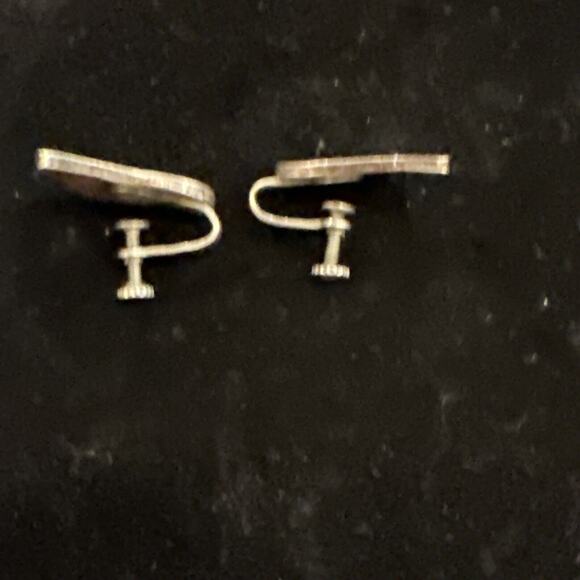 VTG TAXCO MSR SIGNED STERLING SILVER ABALONE Screw Back Earrings - Picture 6 of 9